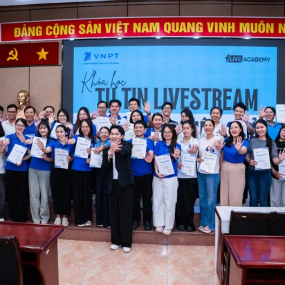 Tập đoàn bưu chính viễn thông Việt Nam (VNPT) tham gia khóa đào tạo tự tin livestream bán hàng hiệu quả của LIVE Academy
