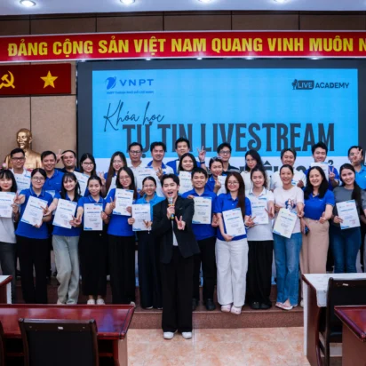 Tập đoàn bưu chính viễn thông Việt Nam (VNPT) tham gia khóa đào tạo tự tin livestream bán hàng hiệu quả của LIVE Academy